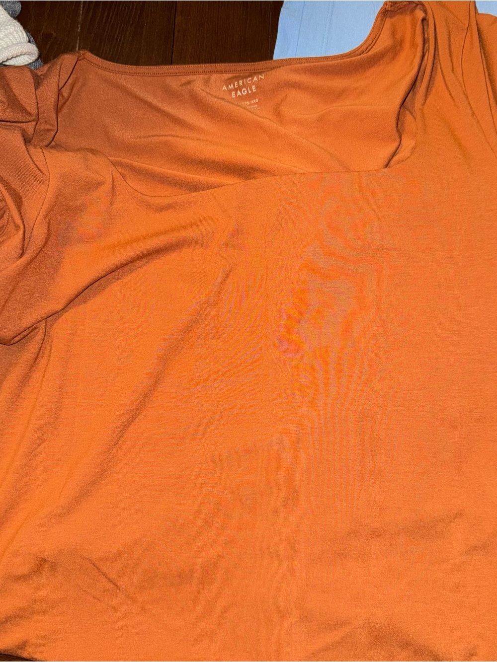 American Eagle Rust Orange Scoop Neck Tee